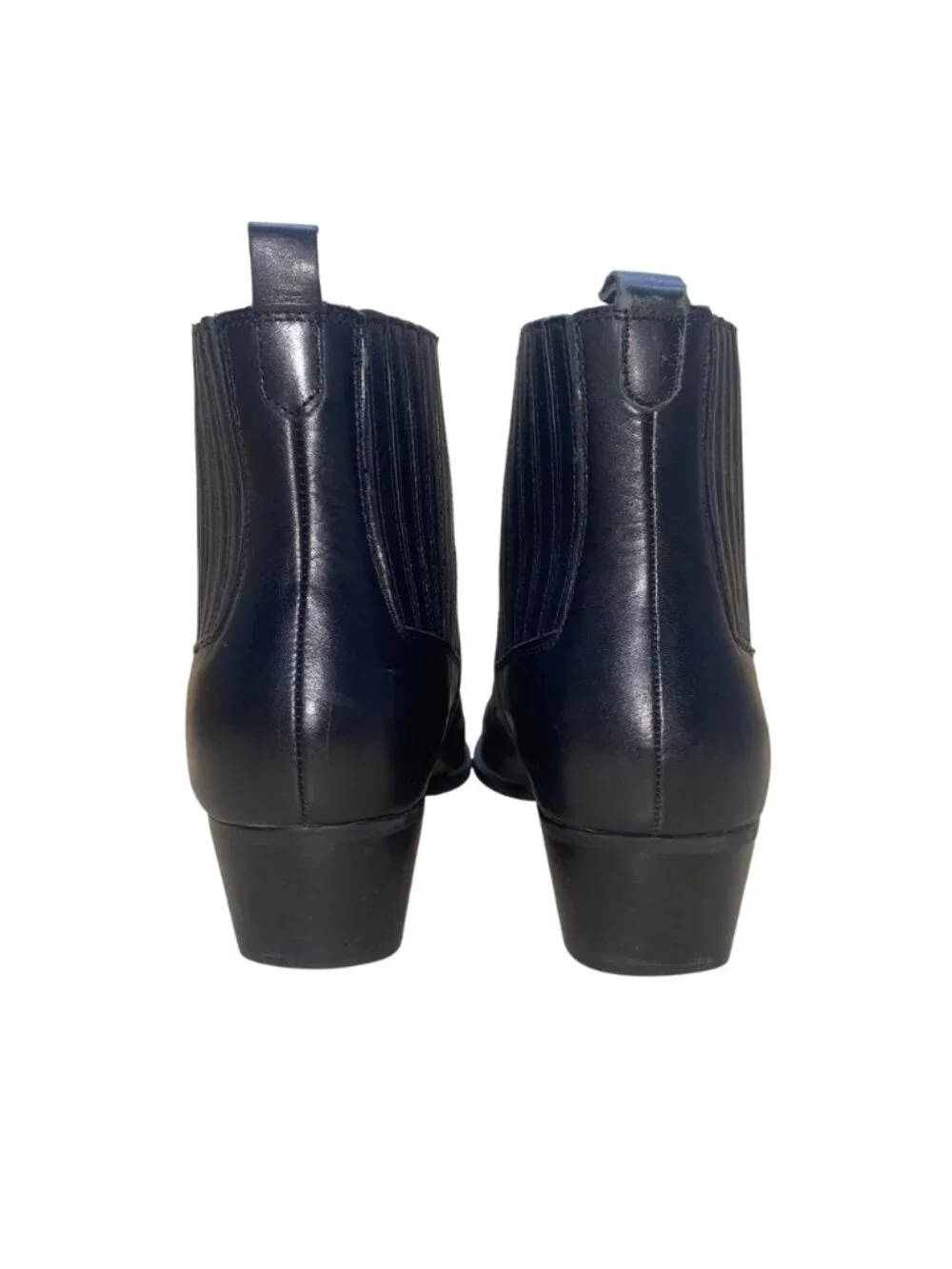 Marc Fisher Women’s Black Leather Block Heel Mlyarita Ankle Boots Size 8.5M - Picture 8 of 10